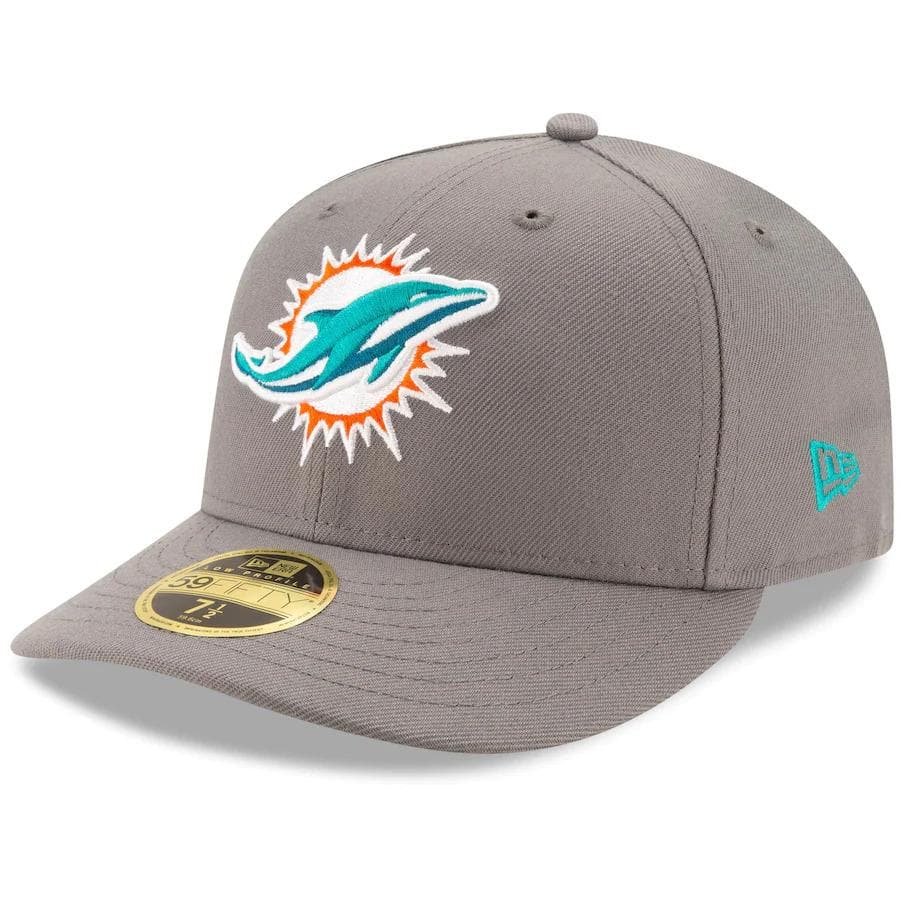 New Era Miami Dolphins Graphite Storm Low Profile 59FIFTY Fitted Hat