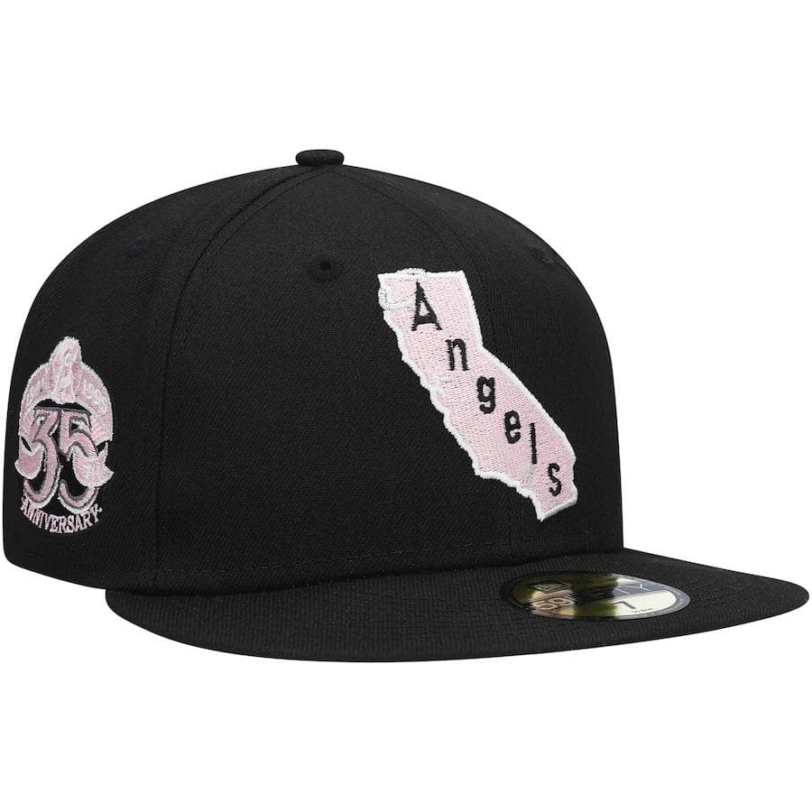 New Era California Angels Pink Undervisor 59FIFTY Fitted Hat