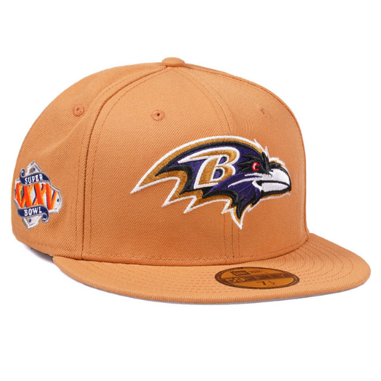 New Era Baltimore Ravens Super Bowl XXXV Golden Memories 59FIFTY Fitted Hat