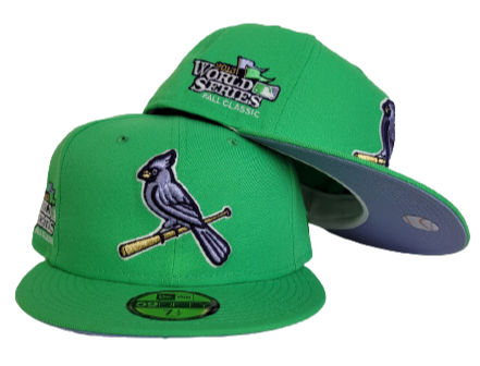 New Era Apple Green St. Louis Cardinals Lavender Bottom 2013 World Series 59Fifty Fitted Hat