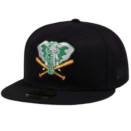 New Era Oakland Athletics Alternate Logo Black/Green 59FIFTY Fitted Hat