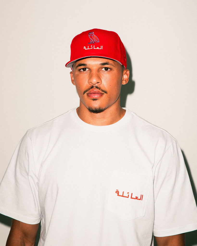 Drake Rapper Hats New Era Drake Family Owl Red 59FIFTY Fitted Hat
