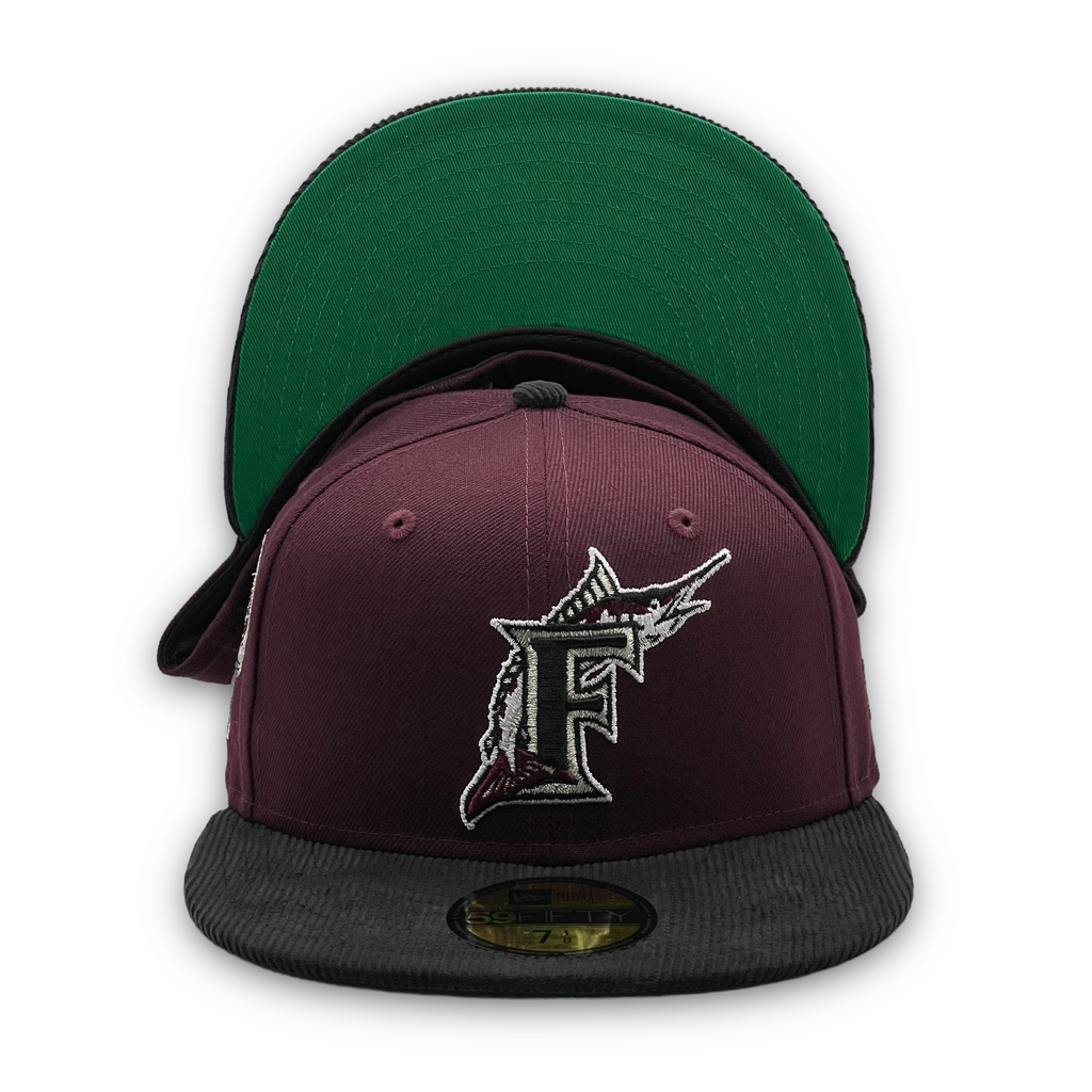 New Era Florida Marlins 25th Anniversary Maroon/Black Corduroy 59FIFTY Fitted Hat