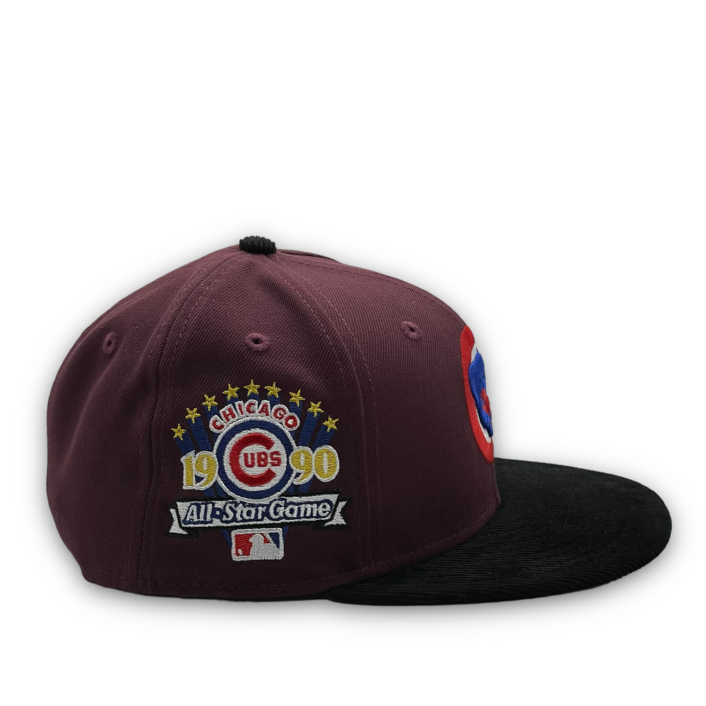 New Era Chicago Cubs 1990 All-Star Game Maroon/Black Corduroy 59FIFTY Fitted Hat
