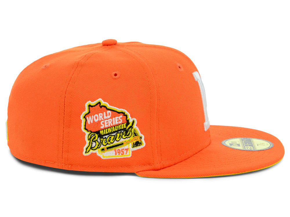New Era x Lids HD  Milwaukee Braves 2022 Candy Corn 59FIFTY Fitted Cap
