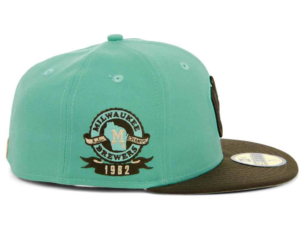 New Era x Lids HD  Milwaukee Brewers Ice Cream Chocolate Mint 2022 59FIFTY Fitted Cap