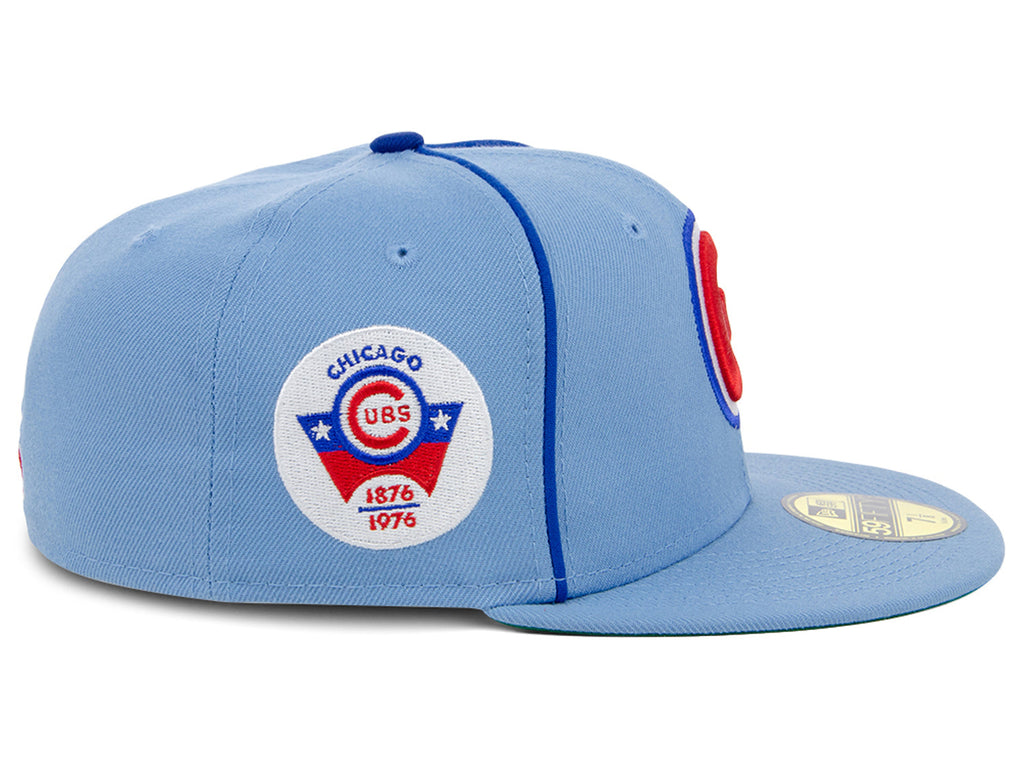 New Era x Lids HD  Chicago Cubs Powder Blue Pipe 2022 59FIFTY Fitted Cap