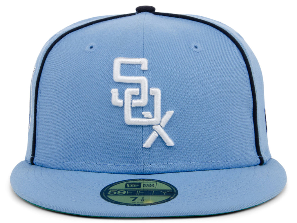 New Era x Lids HD  Chicago White Sox Powder Blue Pipe 2022 59FIFTY Fitted Cap
