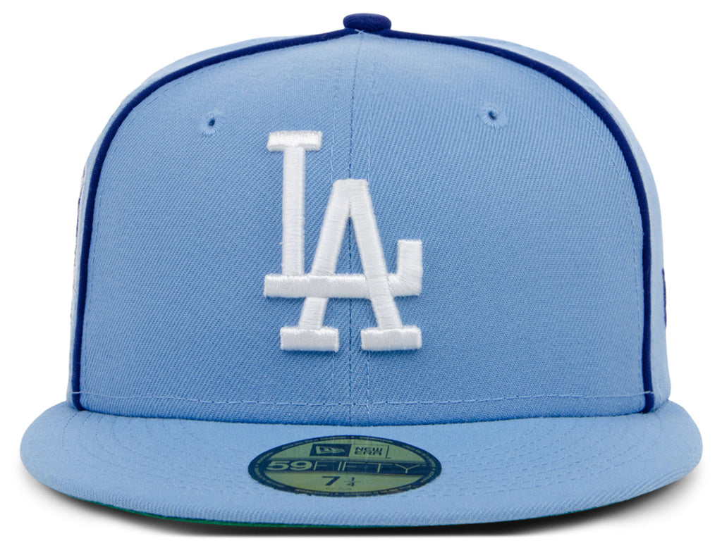 New Era x Lids HD  Los Angeles Dodgers Powder Blue Pipe 2022 59FIFTY Fitted Cap