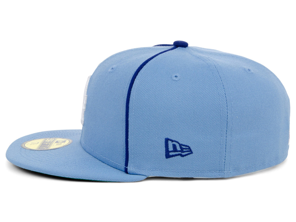 New Era x Lids HD  Los Angeles Dodgers Powder Blue Pipe 2022 59FIFTY Fitted Cap