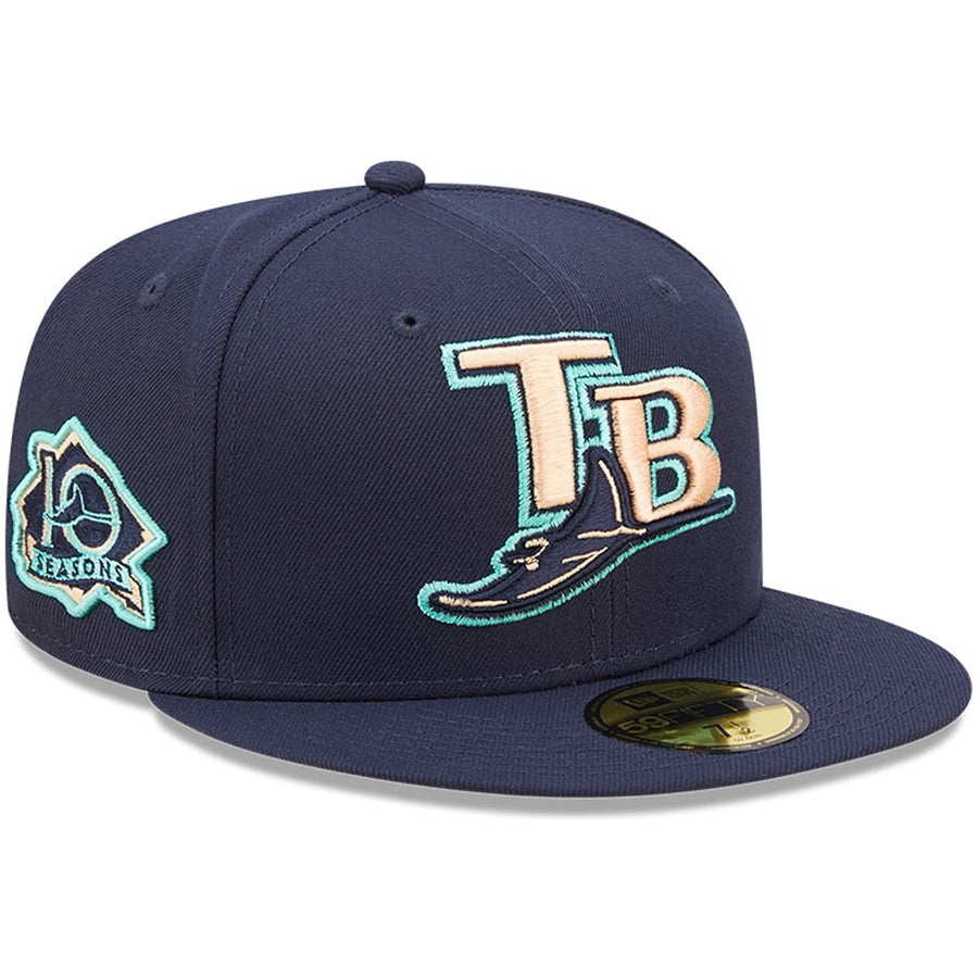 New Era x Lids HD  Tampa Bay Rays Oceanside Peach 2022 59FIFTY Fitted Cap