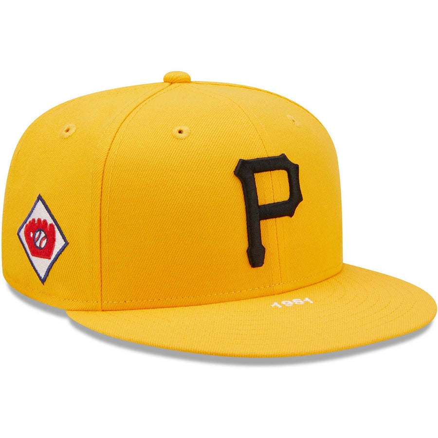 Casquette ajustée 59FIFTY pour homme Pittsburgh Pirates New Era avec écusson arrière gris/noir World Class