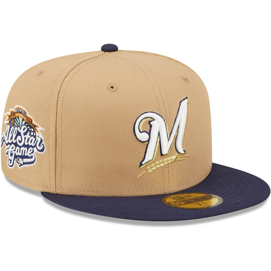 New Era x Lids HD  Milwaukee Brewers Classic Camel 2022 59FIFTY Fitted Cap