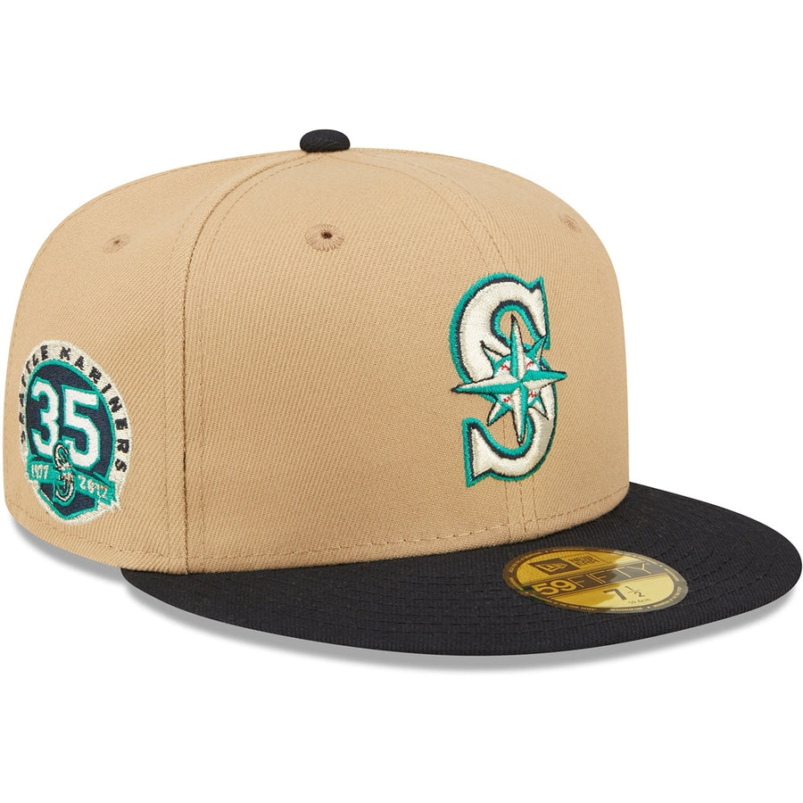 New Era x Lids HD  Seattle Mariners Classic Camel 2022 59FIFTY Fitted Cap