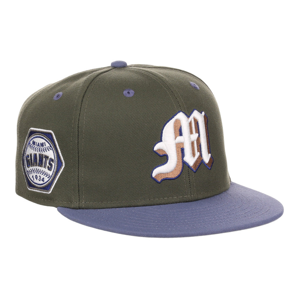 Ebbets Miami Giants NLB Mossy Slate Fitted Hat