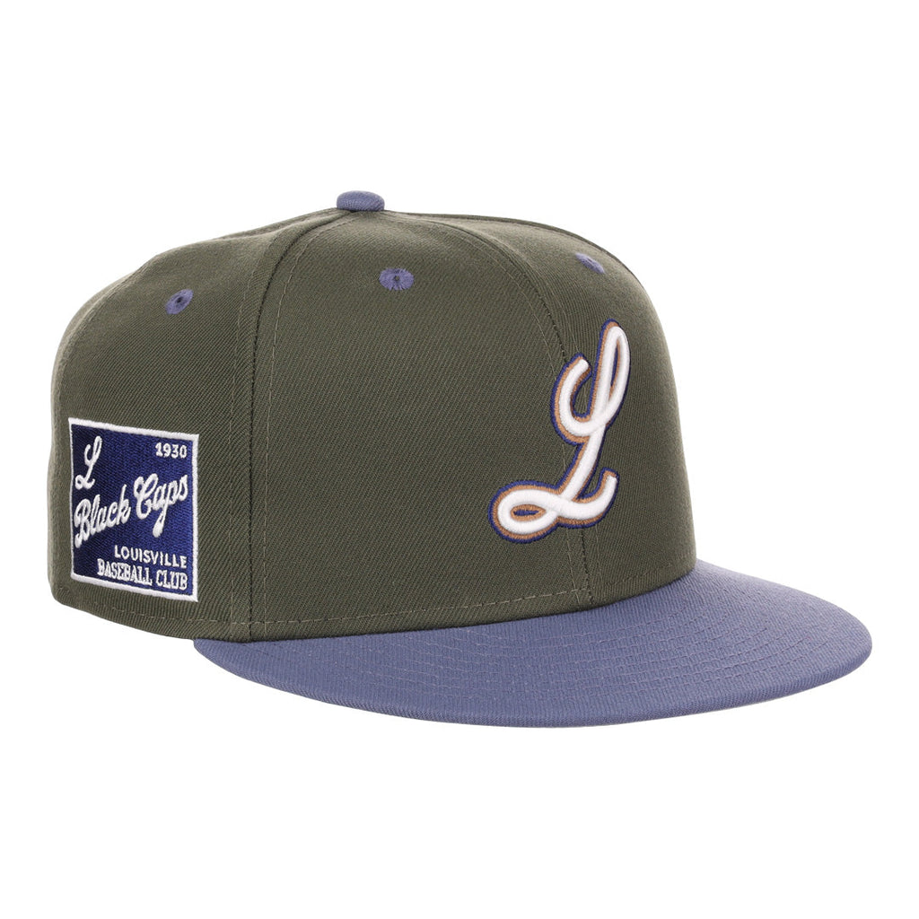 Ebbets Louisville Black Caps NLB Mossy Slate Fitted Hat