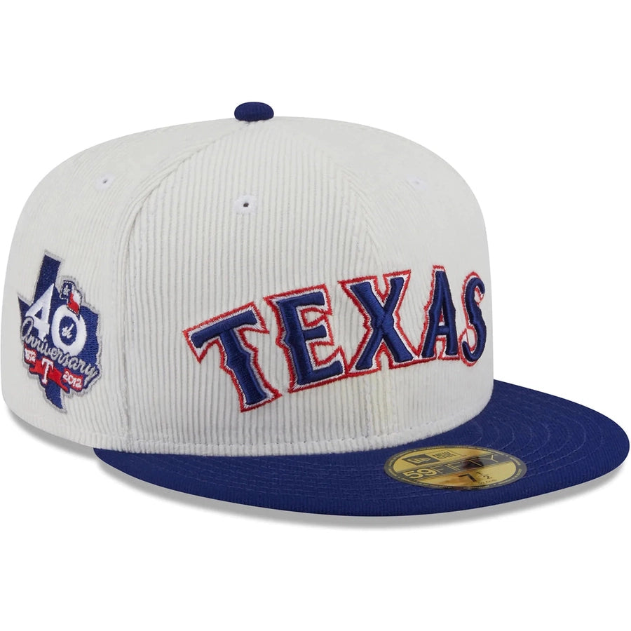 New Era x Lids HD Texas Rangers Cord Script 2023 59FIFTY Fitted Cap