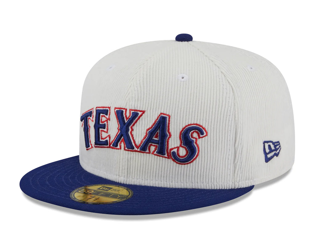 New Era x Lids HD Texas Rangers Cord Script 2023 59FIFTY Fitted Cap