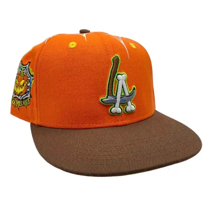 LA Dodgers Inspired Orange/Brown/Yellow 'Night of Mischief' Fitted Hat