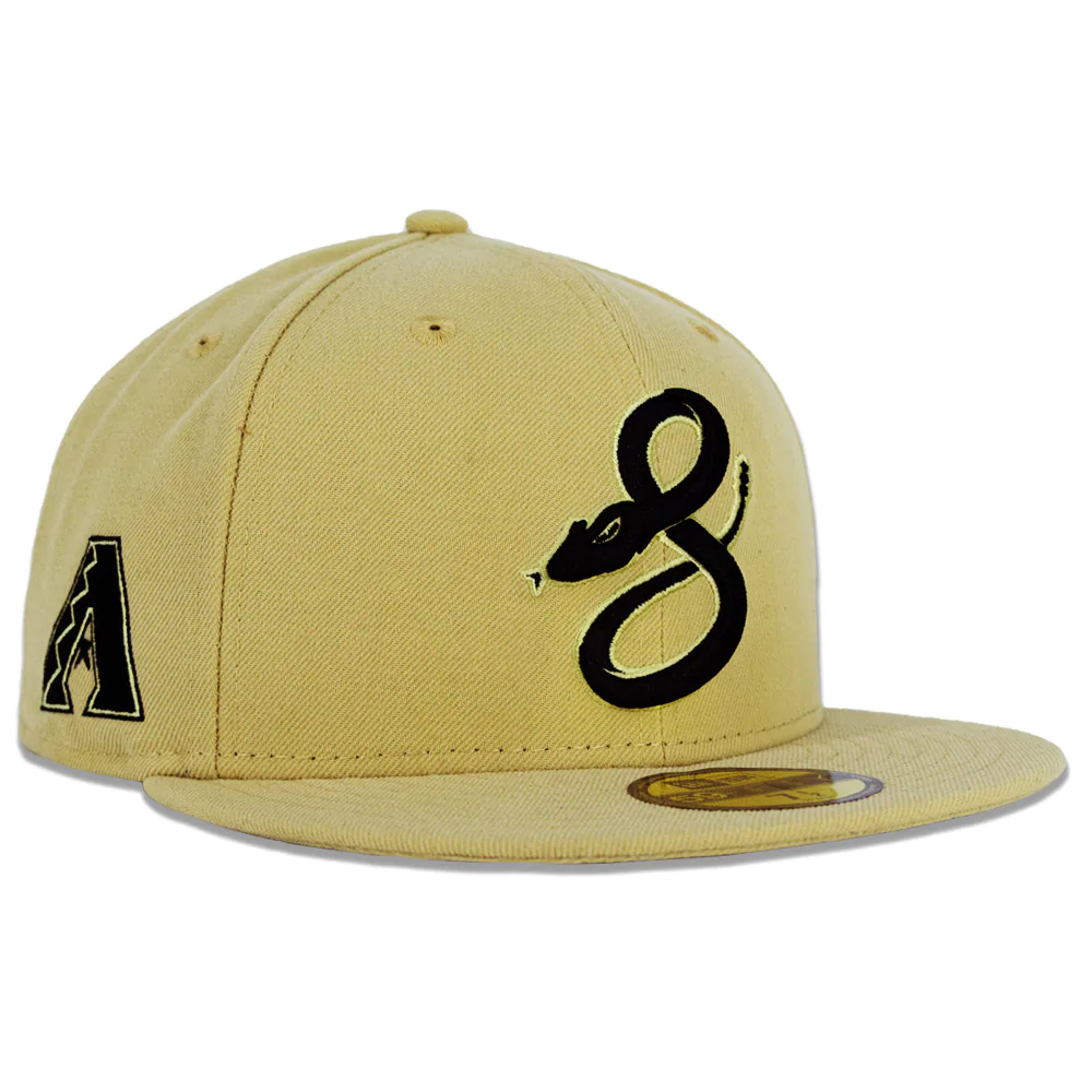 New Era Arizona Diamondbacks Yellow City Connect Black Serpent 59FIFTY Fitted Hat