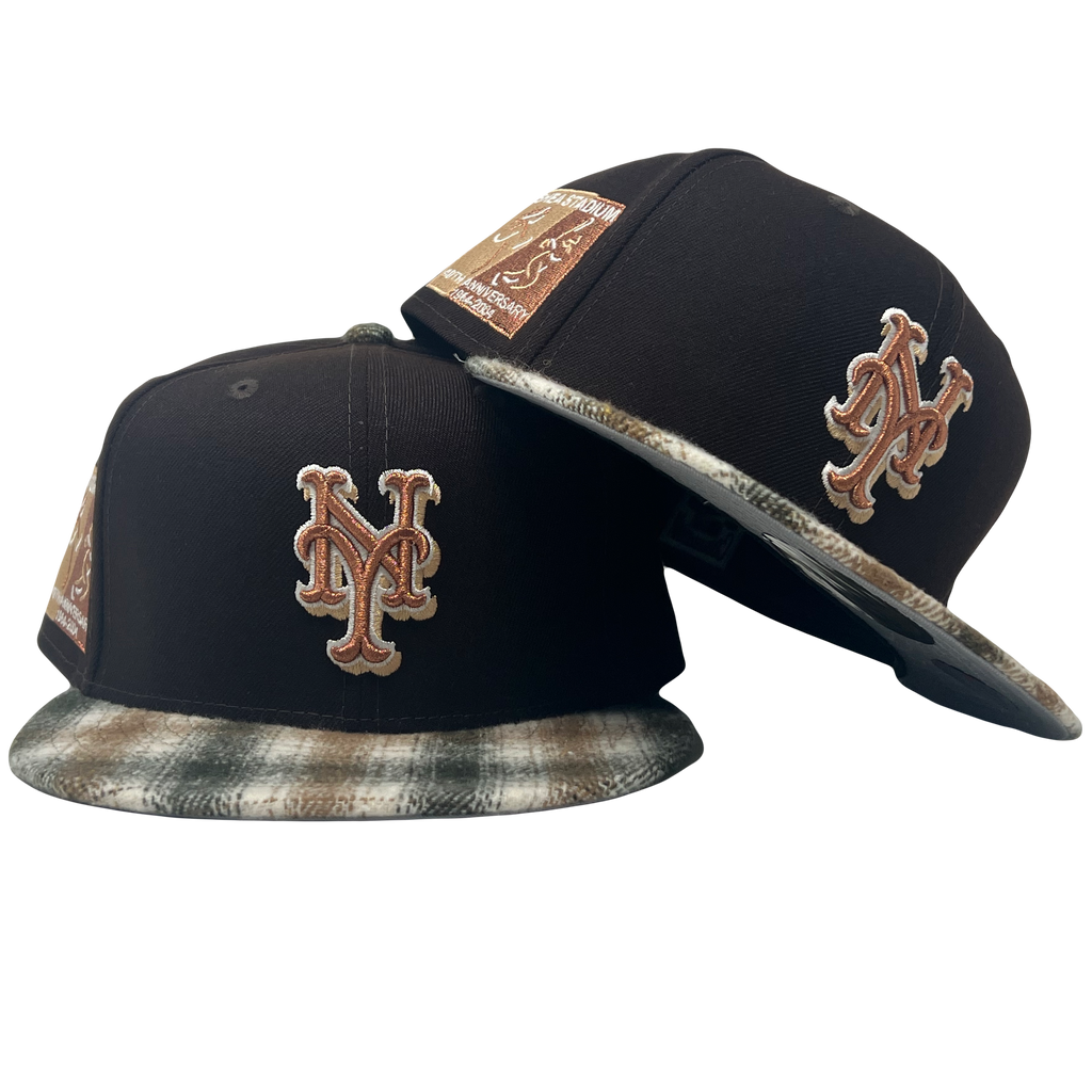 New Era New York Mets Shea Stadium Flannel Plaid Visor 59FIFTY Fitted Hat