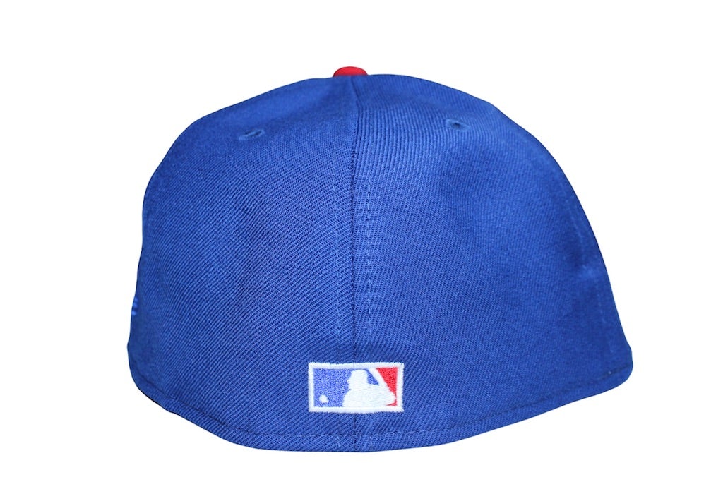 New Era Atlanta Braves Royal Blue Peach Turner Field Final Season Icy Undervisor 59FIFTY Fitted Hat