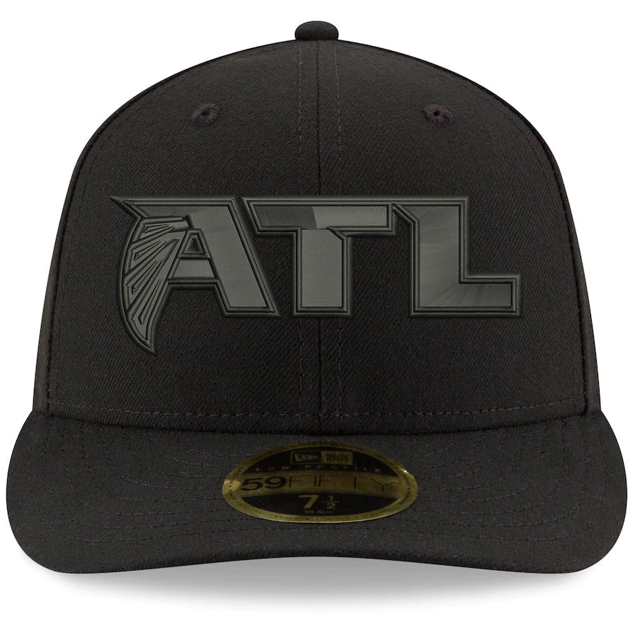 New Era Black Atlanta Falcons Alternate Logo Low Profile 59FIFTY Fitted Hat