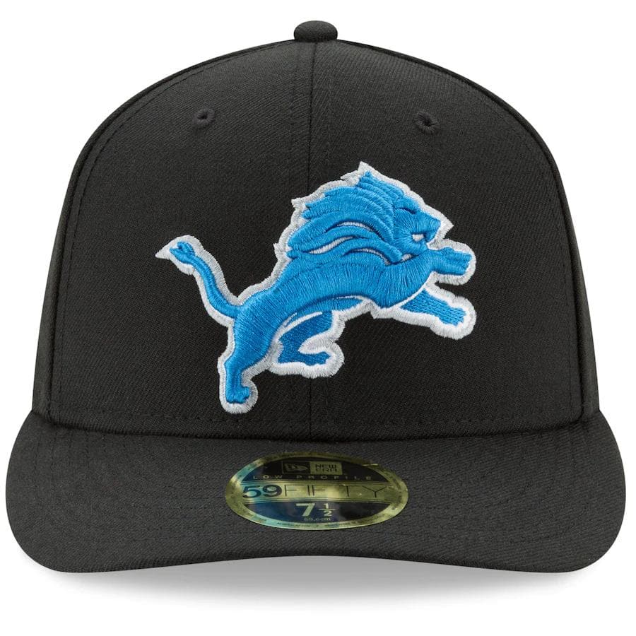 New Era Detroit Lions Black Omaha Low Profile 59FIFTY Fitted Hat