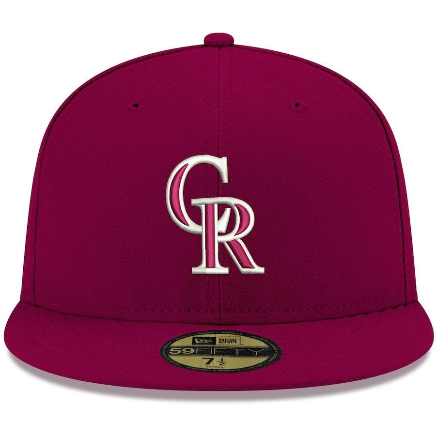 New Era Colorado Rockies Cardinal Logo 59FIFTY Fitted Hat