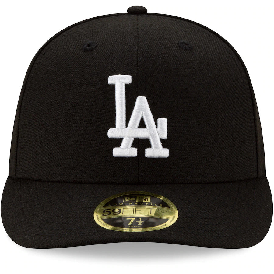 New Era Los Angeles Dodgers Authentic Black Low Profile 59FIFTY Fitted Hat