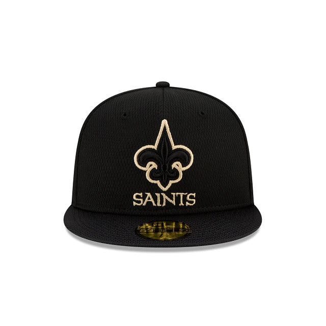 New Era New Orleans Saints NFL Sideline Road 2021 Black 59FIFTY Fitted Hat