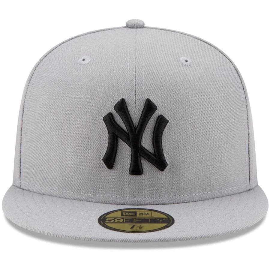 New Era New York Yankees Gray 100th Anniversary Sky Blue Undervisor 59FIFTY Fitted Hat