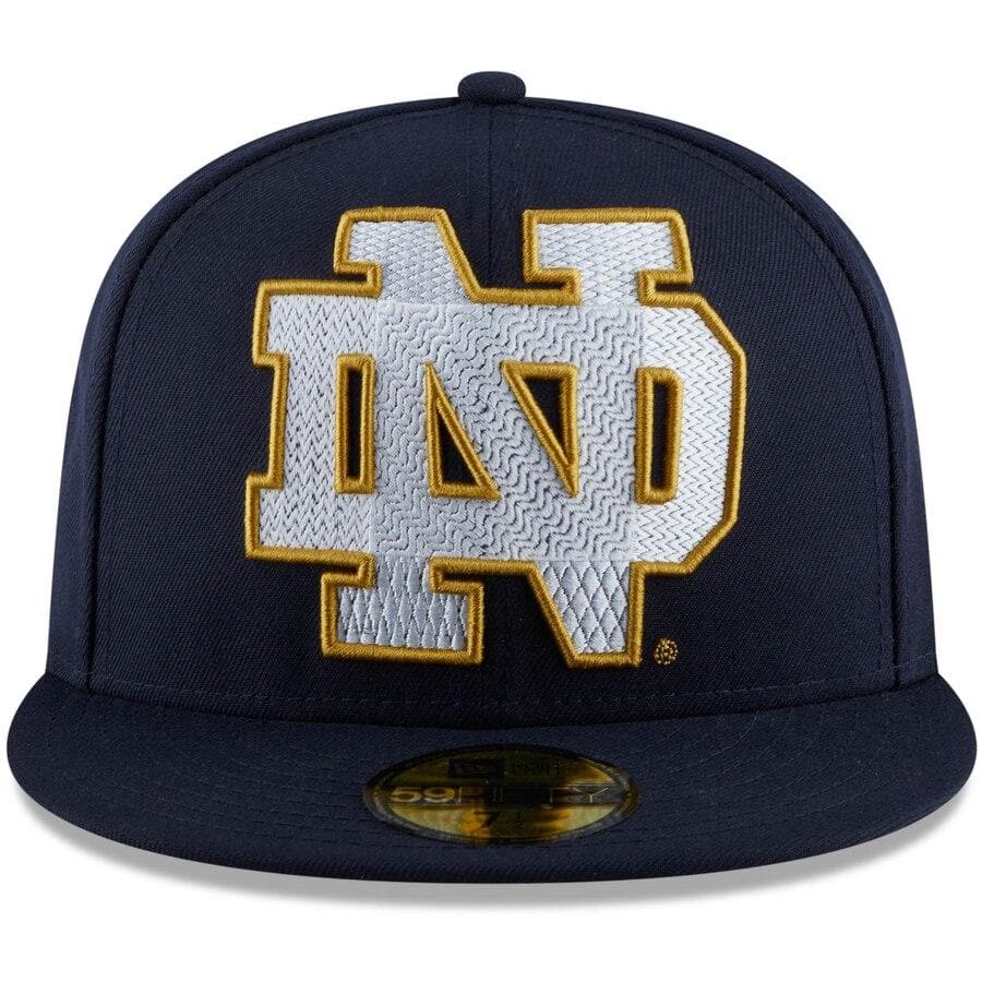 New Era Navy Notre Dame Fighting Irish Threads 59FIFTY Fitted Hat