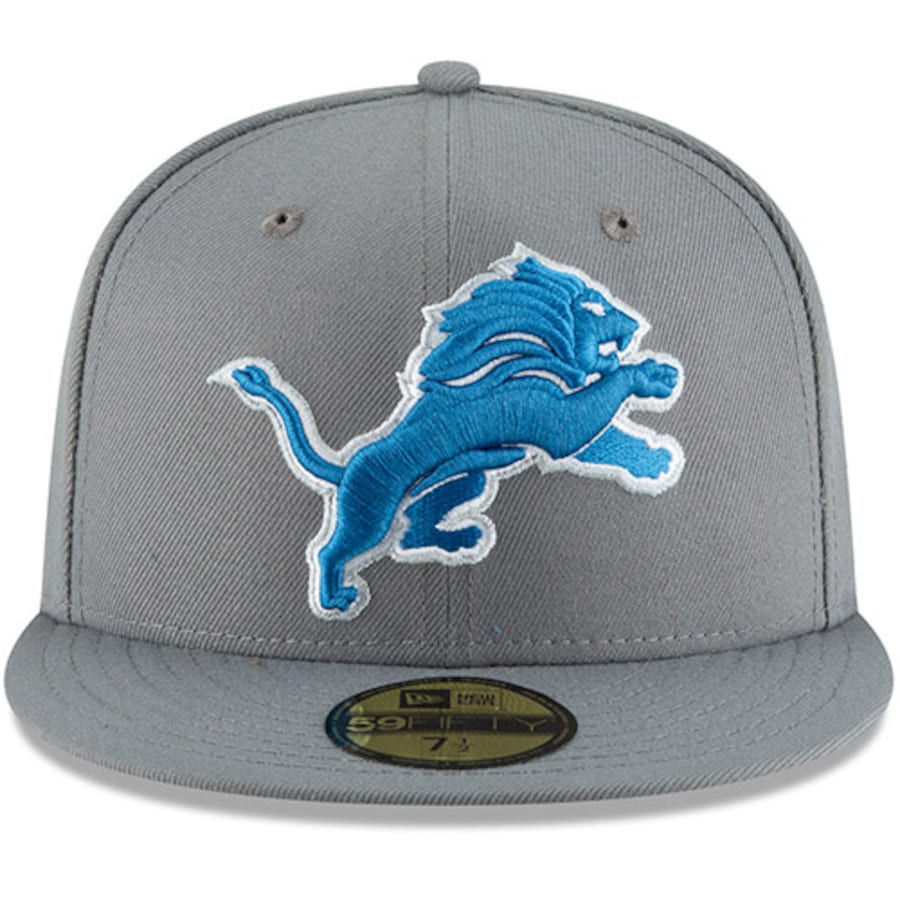 New Era Gray Detroit Lions Omaha 59FIFTY Fitted Hat