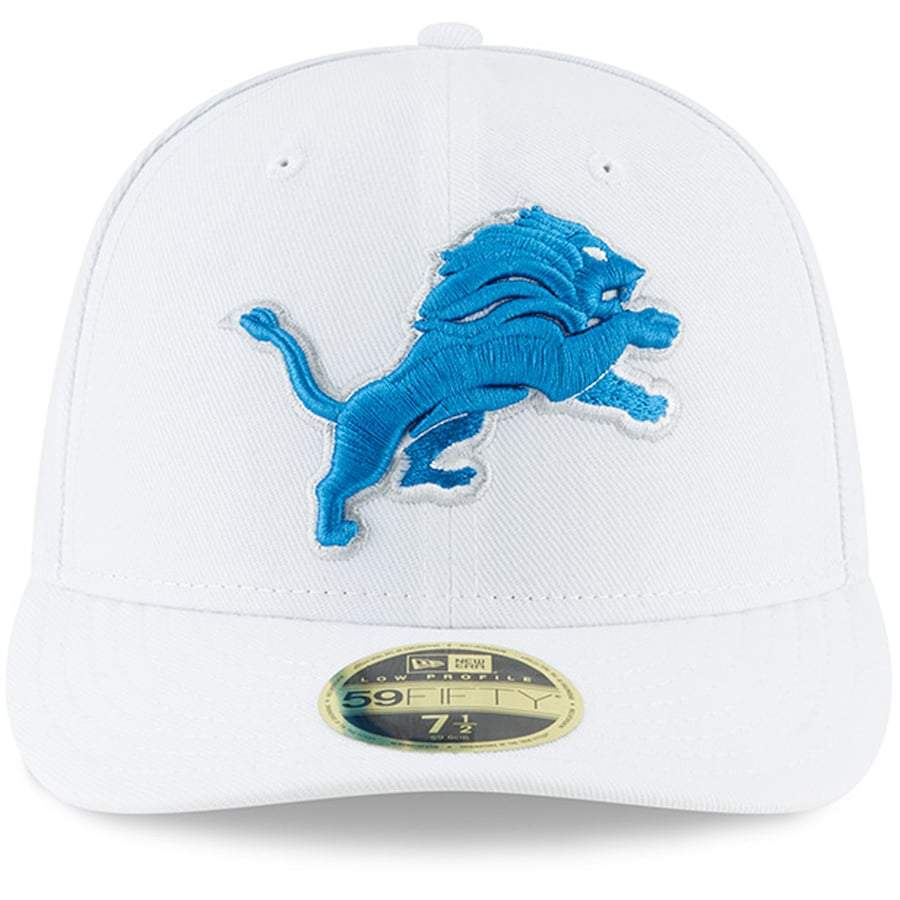 New Era Detroit Lions White Omaha Low Profile 59FIFTY Fitted Hat