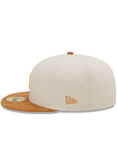 New Era Detroit Tigers Cream/Brown Corduroy Visor 2022 59FIFTY Fitted Hat
