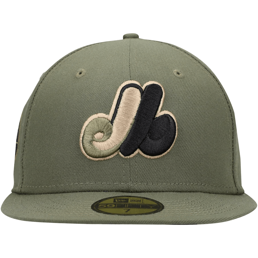 New Era Montreal Expos Military Green Cooperstown 59Fifty Fitted Hat