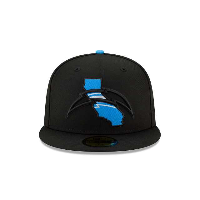 New Era Los Angeles Chargers State Logo Reflect Blue Bottom Fitted Hat