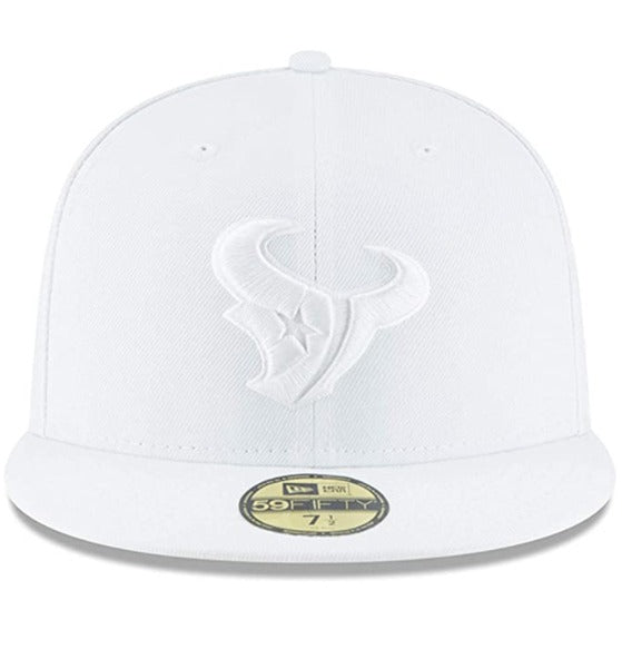 New Era Houston Texans White on White 59FIFTY Fitted Hat