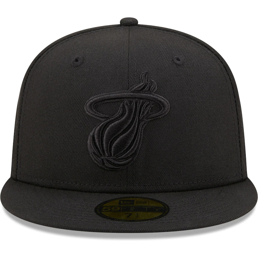 New Era Miami Heat All Black Color Pack 59FIFTY Fitted Hat