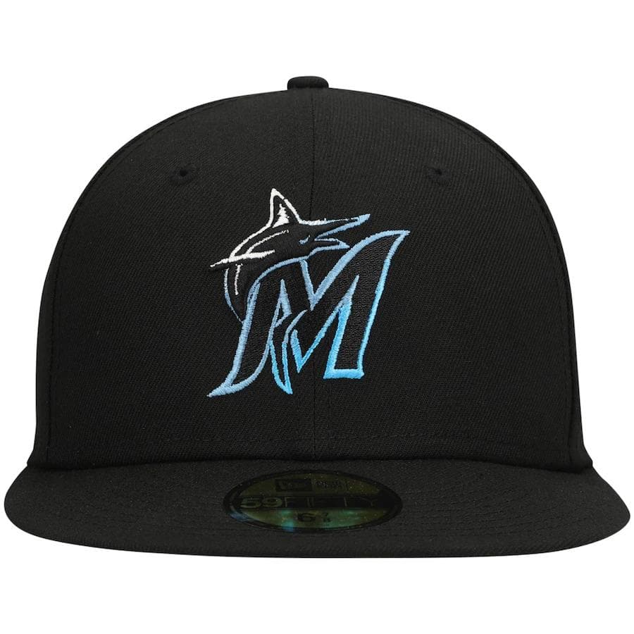 New Era Miami Marlins Black Color Dupe 59FIFTY Fitted Hat
