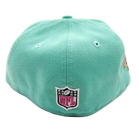 New Era Carolina Panthers Mint/Copper 25 Seasons Hot Pink Undervisor 59FIFTY Fitted Hat