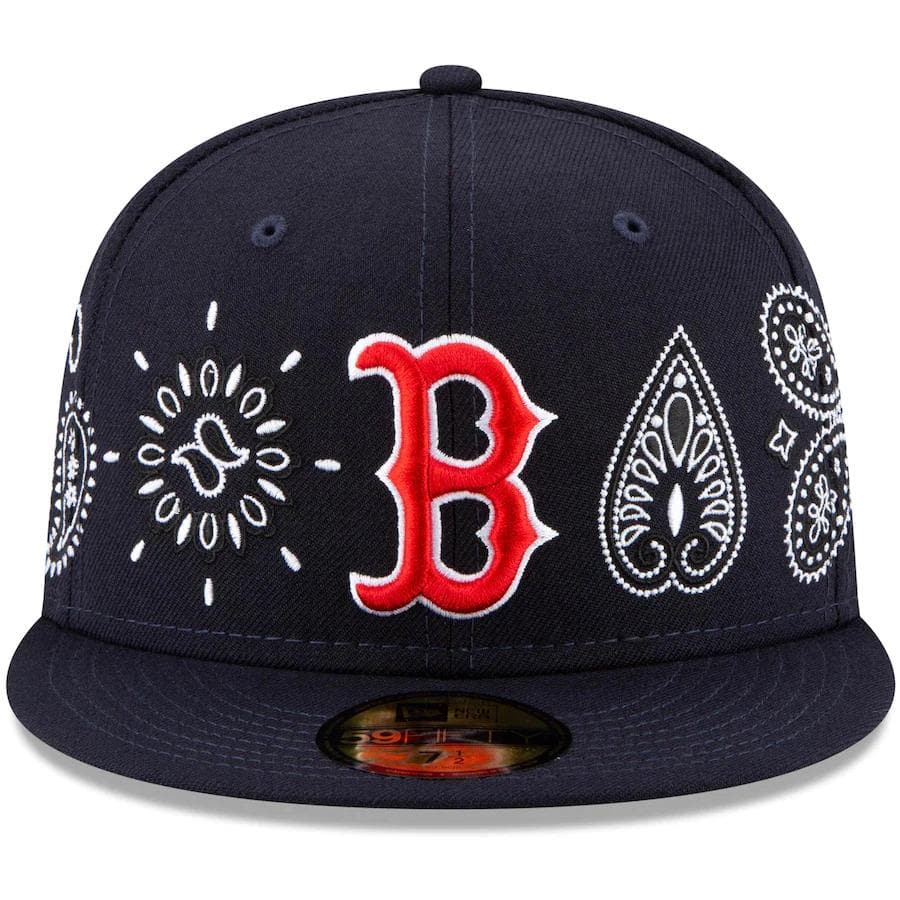 New Era Boston Red Sox Paisley Elements Navy Blue 59FIFTY Fitted Hat