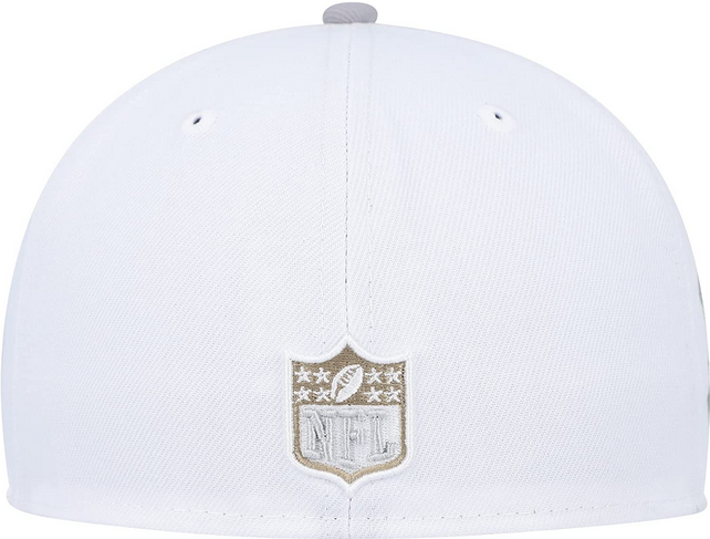 New Era White/Gray New York Giants 90th Anniversary Gold Undervisor 59FIFTY Fitted Hat