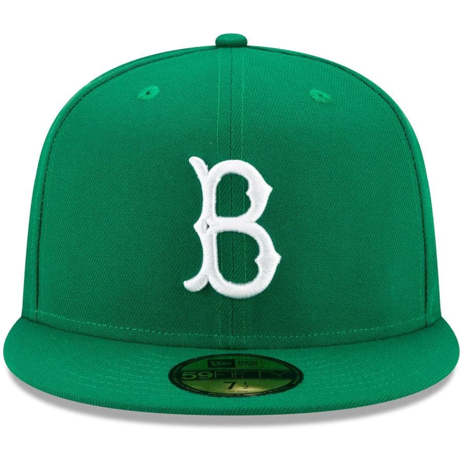 New Era Brooklyn Dodgers Green 1955 World Series Champion Cooperstown Orange Undervisor 59FIFTY Fitted Hat