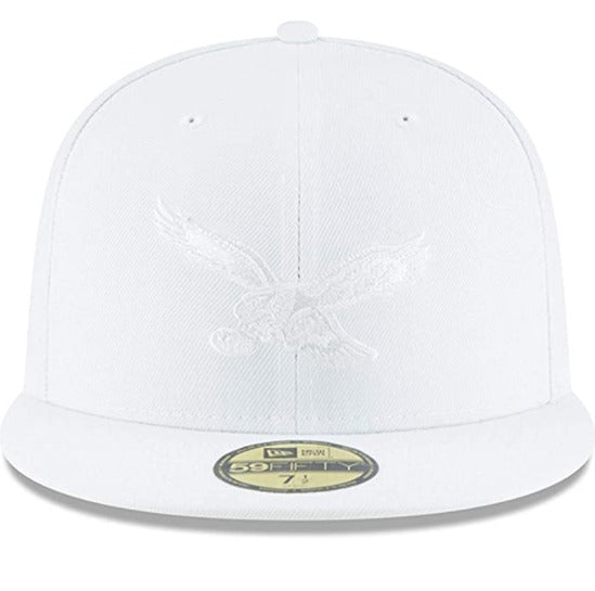 New Era Philadelphia Eagles Throwback White on White 59FIFTY Fitted Hat