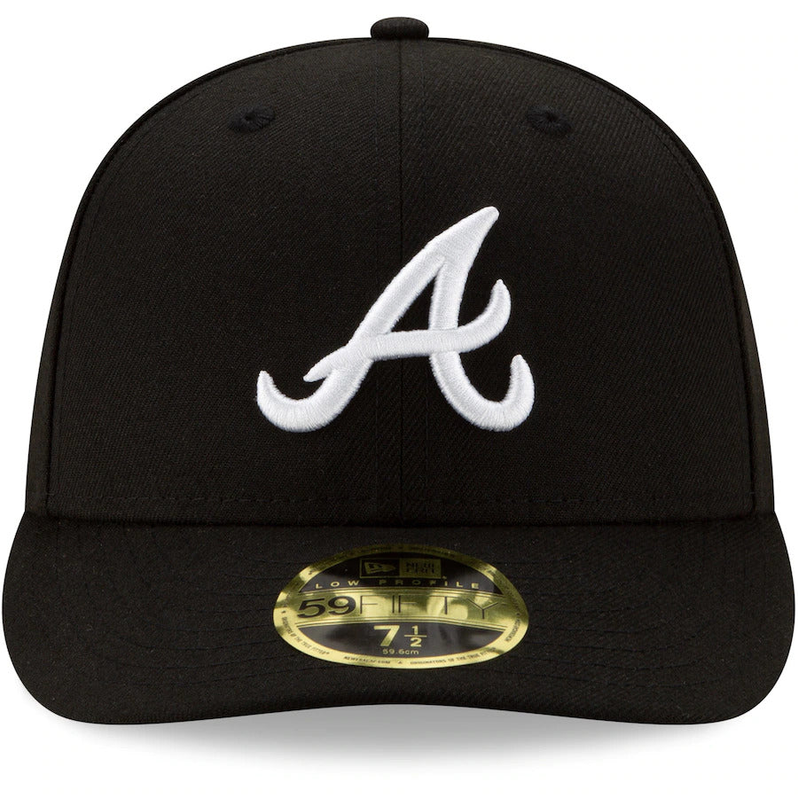 New Era Atlanta Braves Authentic Black Low Profile 59FIFTY Fitted Hat