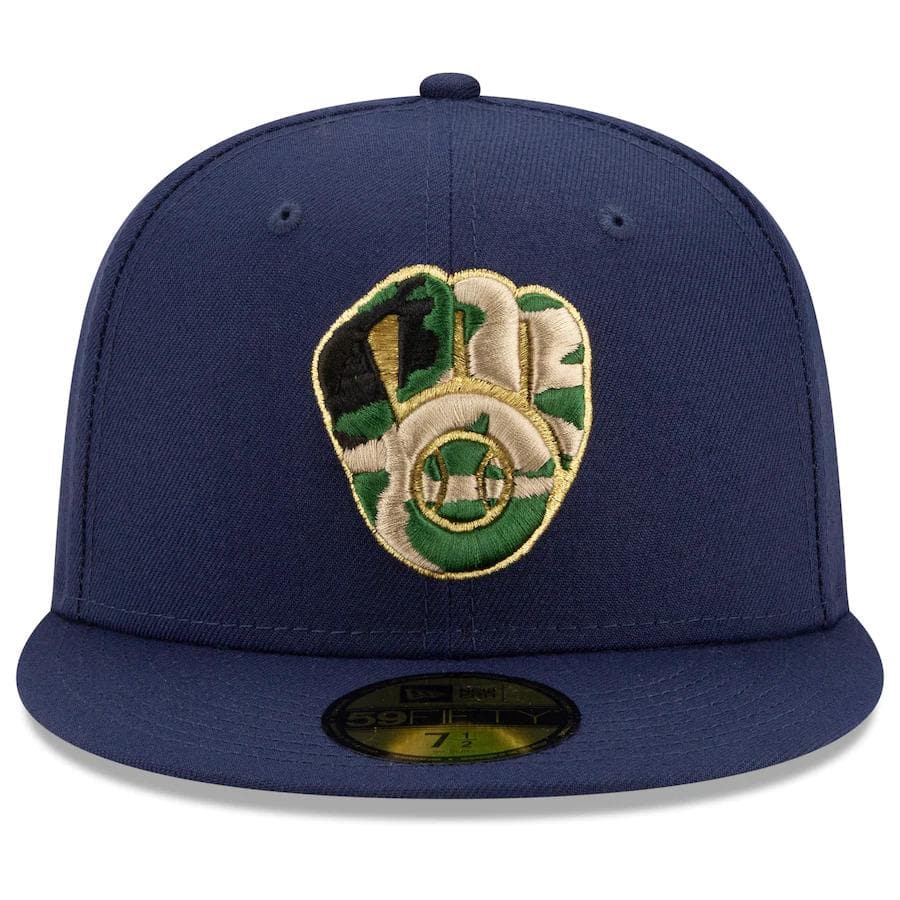 New Era Milwaukee Brewers Pop Camo Undervisor 59FIFTY Fitted Hat