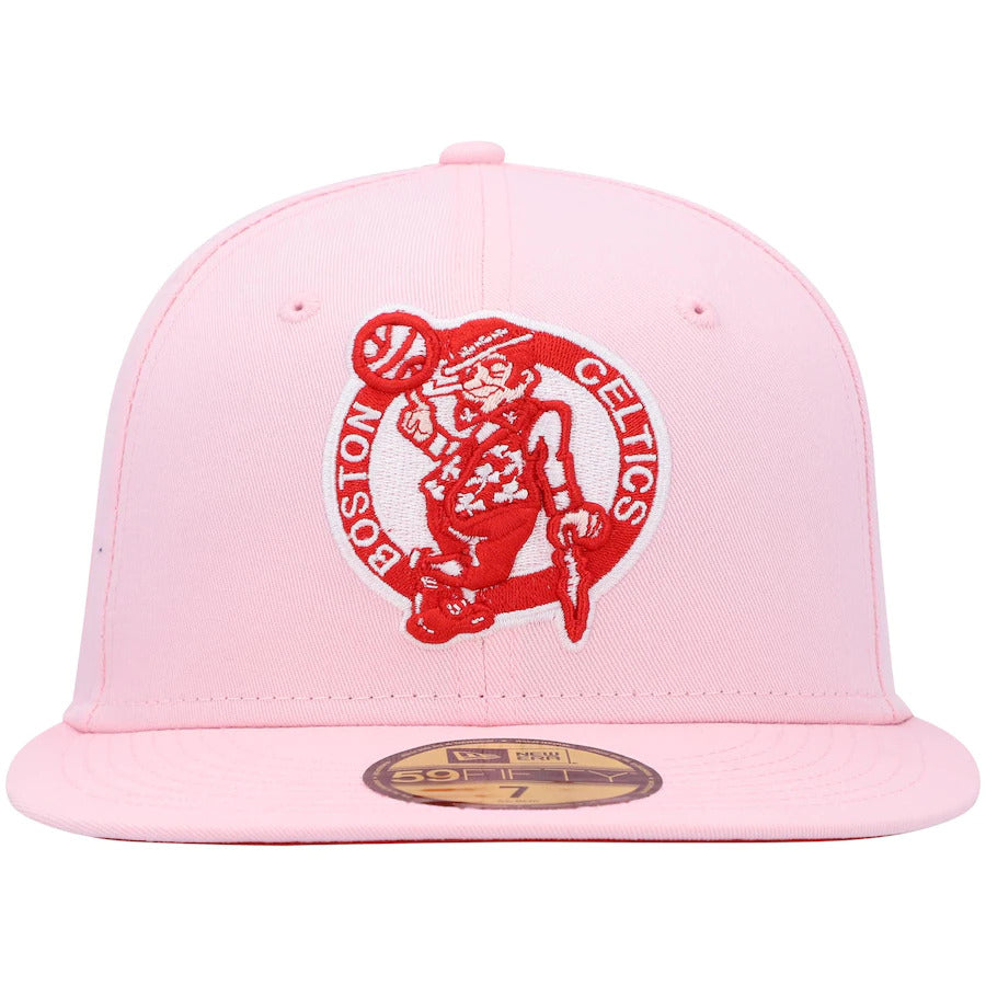 New Era  Boston Celtics Pink/Red Candy Cane 59FIFTY Fitted Hat
