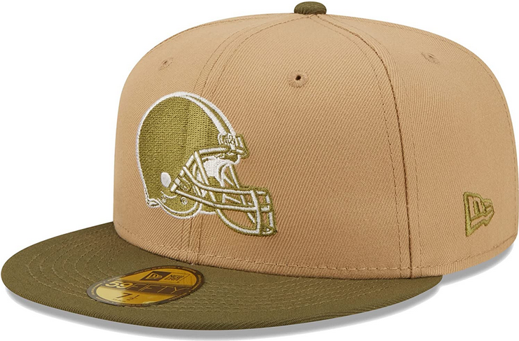 New Era Cleveland Browns 60th Anniversary Saguaro Tan/Olive 59FIFTY Fitted Hat